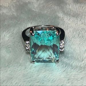 Aquamarine Sterling Silver Ring